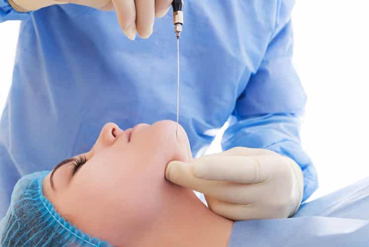 procedure for laser lipolysis of the chin or laser liposuction